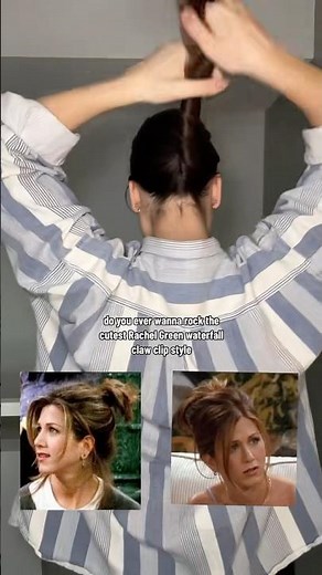 RACHEL GREEN claw clip hair tutorial #hairtutorial #rachelgreen #hairstyles