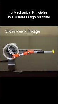 8 mechanical principles in a useless Lego machine (back side) #shorts