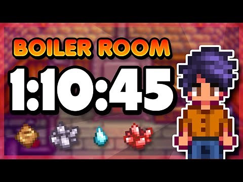 I finished the Boiler Room as fast as possible in Stardew Valley!