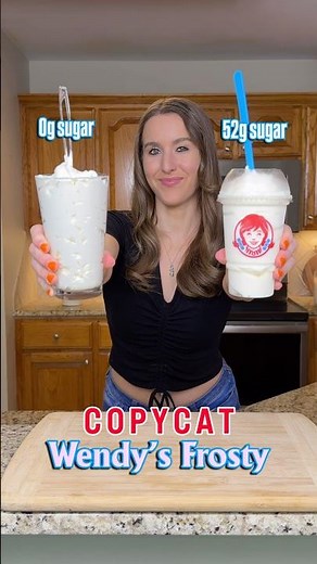 COPYCAT WENDY’S VANILLA FROSTY 🍦 A low sugar dessert! #wendys #healthydessert