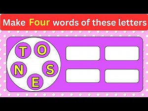 Choosy Squeezy English Quiz/ Making four words with given letters #words #wordquiz #quiz #english