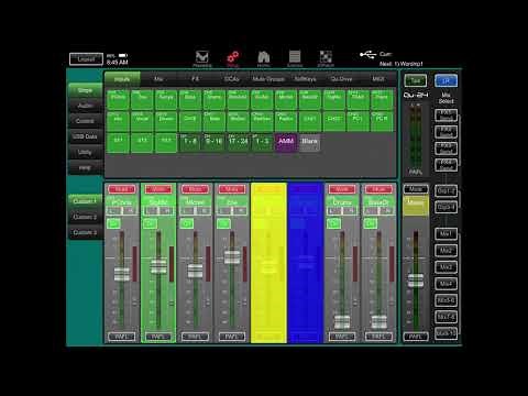 Configure Custom Strips in QU 24 Qu-Pad iPad app