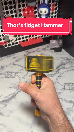 Thor’s Hammer ultimate fidget: Dual ball bearings ✅ 8 clicks switches ✅ 4 strong magnets ✅ All your fidgets now come in ONE stylish hammer to rule them all #thor #hammer #thorhammer #fidget #asmr