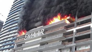 High-rise building under construction in Dubai erupts in flames