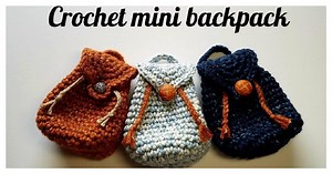 Mini Backpack Keychain Free Crochet Pattern