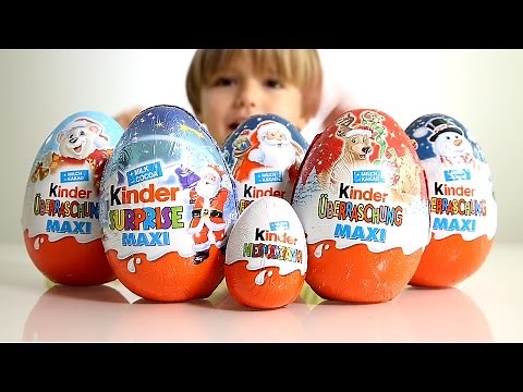 5 Big Kinder Surprise Eggs for Christmas and a regular Kinder Egg​​​