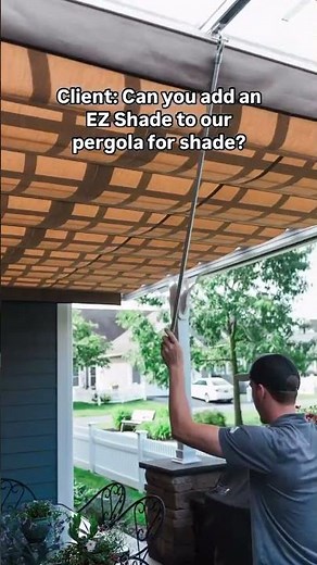 How to add a canopy to your pergola #ezshade #pergola #backyard #mackyardmakeover