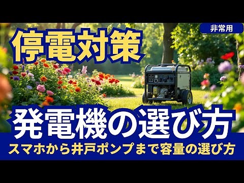 災害に備える発電機の選び方ガイド ～小型機から井戸ポンプ用まで～