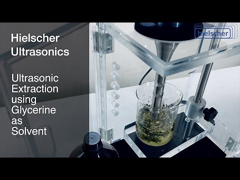 Ultrasonic Extraction of Herbal Bioactive Compounds into Glycerine - Hielscher Sonicator UP400St