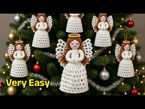 This Crochet Christmas Angel Is So Beautiful! | Easy crochet Angel Tutorial