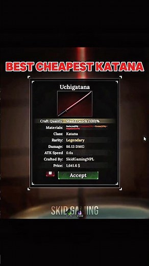 Cheapest and best KATANA Recipe in The Forge💀#theforge #fyp #shorts #viral