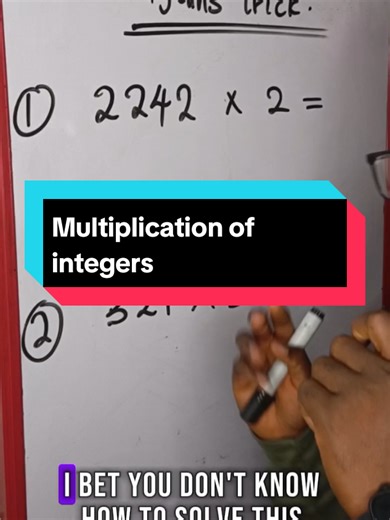 Multiplication of integers. #springhilltutorial #stem #fyp