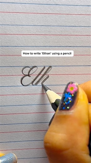 1.5M views · 4.8K reactions | How to write ‘Ethan’ using a pencil . ....