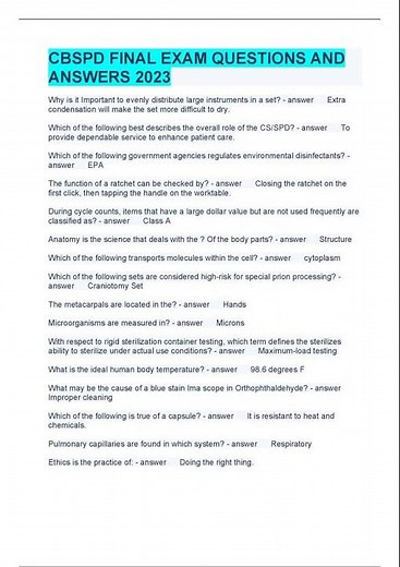 CBSPD FINAL EXAM QUESTIONS AND ANSWERS 2023