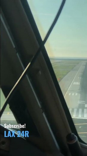 LAX 24R Cockpit landing B773 #shorts #LAX