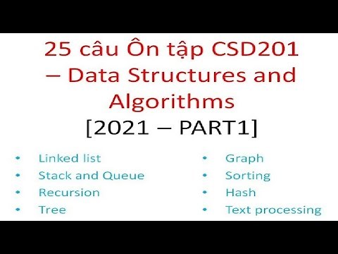 (CSD 01) A FINAL EXAM CSD201 - Part 1 (discuss, answer) | Data Structure Algorithm | Teacher ANH FPT