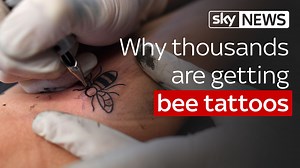 Thousands are swarming to get worker bee tattoos in Manchester. Here's why | Sky News