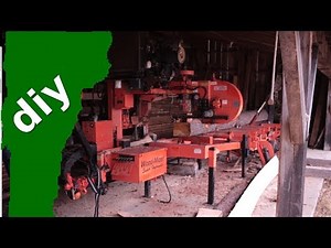 Sawing logs with the woodmizer LT40