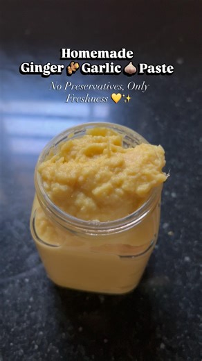 Homemade Ginger Garlic Paste Recipe | Fresh & Preservative-Free | Easy Kitchen Essential #ytshorts
