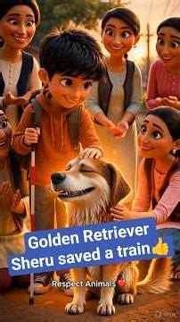 Golden Retriever Sheru Saved a Train #dog #goldenretriever #rescue #animals