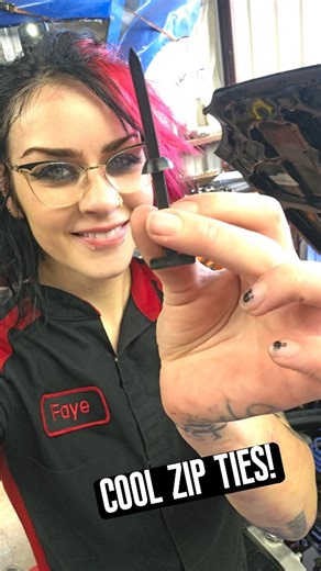 Faye Hadley on Instagram: "Why not do a little customer courtesy on Christmas Eve Day!🎄🎁 Plus it's an excuse to use these cool new zip ties I bought! 😁 . . . . . . . . . . #zipties #toolsofthetrade #hondacivichatch #mechanictips #autorepair Also I messed up my color settings in my video editor and I don't know how to fix them (@street675r is currently trying to help me🥲❤️ thanks, Love!) so in the meantime I'm very sorry about the video color quality!! 😞"