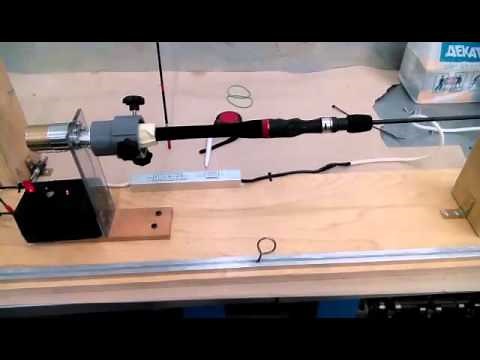 DIY fishing rod building jig.