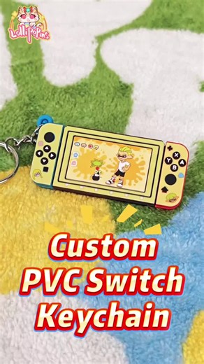 LOLLIPOPINS on Instagram: "It's basically a mini version of the Switch. It's a PVC keychain with customizable front and back patterns. It's a 1:1 replica of the game console and can be customized here! MOQ 5units https://lollipopins.com/products/custom-pvc-switch-keychain #fyp #merch #customize #manufacturing #customization #lollipopins #artistalley #custom #manu #artist #art #PVC #switch #keychain"