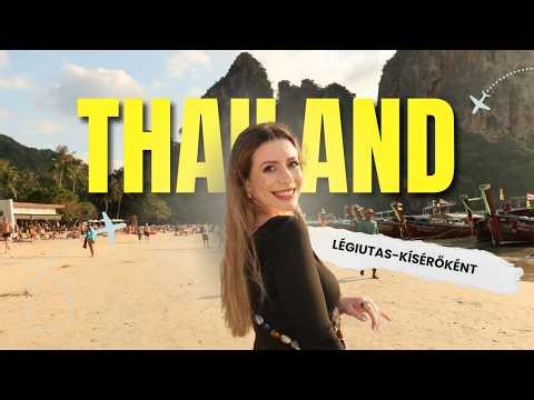 THAIFÖLD légiutas-kísérő layover - Ao Nang Beach, Railay Beach, tűzshow