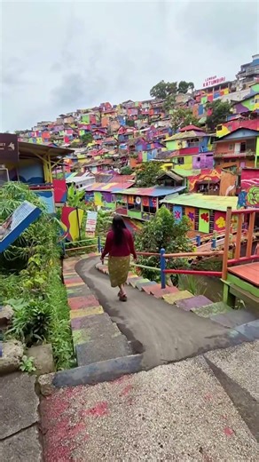 Indonesia's Rainbow Village is PURE MAGIC! 🌈✨ #Shorts