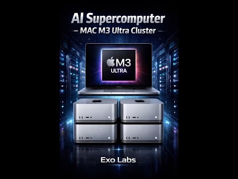 Mac Studio M3 Ultra Cluster: AI Supercomputer at home. EXO Labs. Technical Overview how to setup.