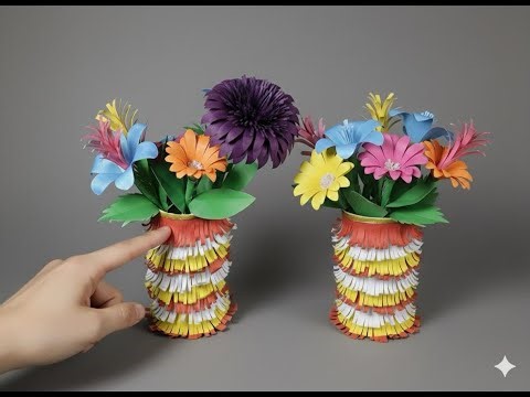How to Make a FANCY Bucket Using Cardboard & Paper! ✨ DIY Craft Idea