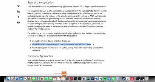 和我一起读一篇文章吧：Active-Active Shared-Nothing Database Architecture