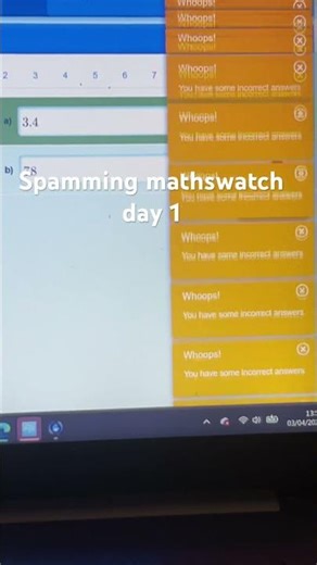 Spamming mathswatch