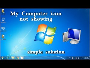 My Computer icon Not Showing Desktop Windows 7 | Bala Computer Services