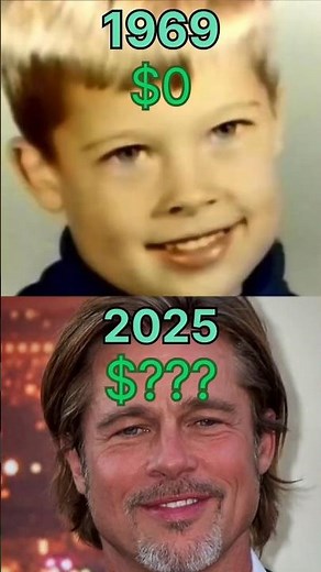 Brad Pitt’s Wealth Evolution 💸 From $0 to multi millionaire