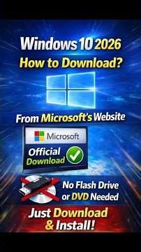 Download Windows 10 & install Without USB or DVD | #shorts