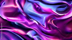 Abstract digital art depicting glowing blue and pink waves with scattered particles