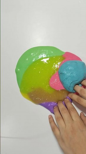 Mixing All My Homemade Slimes #slime #asmr