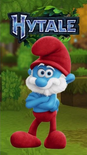 CRIEI A SKIN DO PAPAI SMURF no Hytale 😳 #hytale #shorts #games #gaming #minecraft #skin #smurf