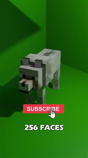 Wolf 3D Cloth Simulation #minecraft #animation