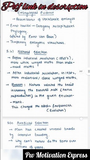 Evolution chapter class 12 one shot ||Handwritten Notes for quick revision|| #biology #neet2023