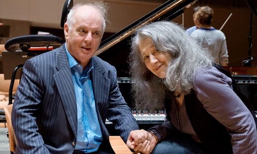 Watch Argerich and Barenboim perform the final movement of Mozart's Sonata for Two Pianos – video