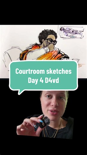D4vd courtroom sketches from Day 4. #truecrime #truecrimecommunity #truecrimestory #d4vd #celestehernandez