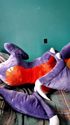 My Japan exclusive Lifesize Garchomp Plushie is here! #garchomp #lifesizegarchomp #lifesizegarchomplush #pokemon