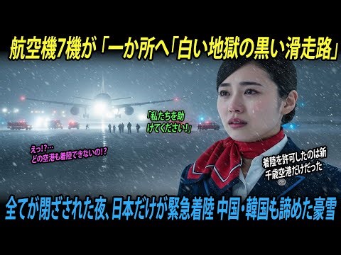 [海外感動秘話] 緊急着陸を拒否された7機… アジアのハブ空港が全滅した豪雪のなか、日本の新千歳空港だけが開いていた… フランス人乗務員が「黒い滑走路」を見て嗚咽した理由｜感動の物語｜AI物語