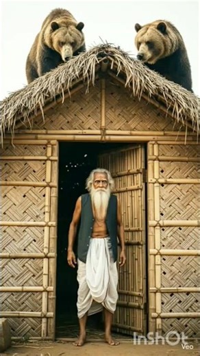 Old Man Builds a Giant Bamboo Fortress for Survival | Handmade Shelter#cow​#craft​ #house​