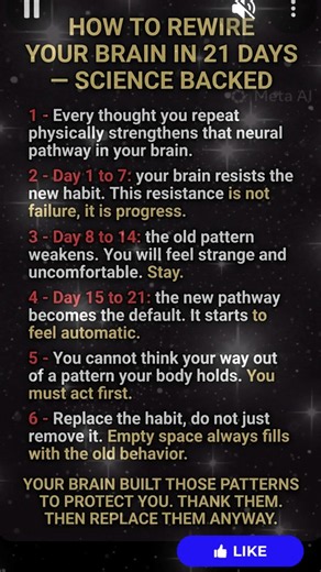 How to Rewire Your Brain in 21 Days — Science Backed #disruptivethinking #motivation #facts