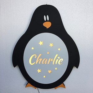 Cute Penguin Night Light,baby Room Penguin Themed Lamp,personalized Gifts for Kids - Etsy Australia