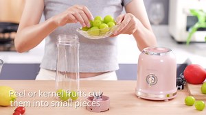 Smoothie Blender with 6 Sharp Blades, Personal Mini Blender for Shakes and Smoothies with 3 Adjustable Speeds, Small Blender for Kitchen with BPA-free 2 Travel Cups, Pink