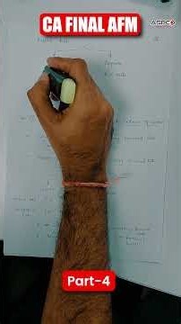 CA Final AFM Revision | Part 4 | Exam-Oriented Concepts by CA Bhavin Gandhi Sir